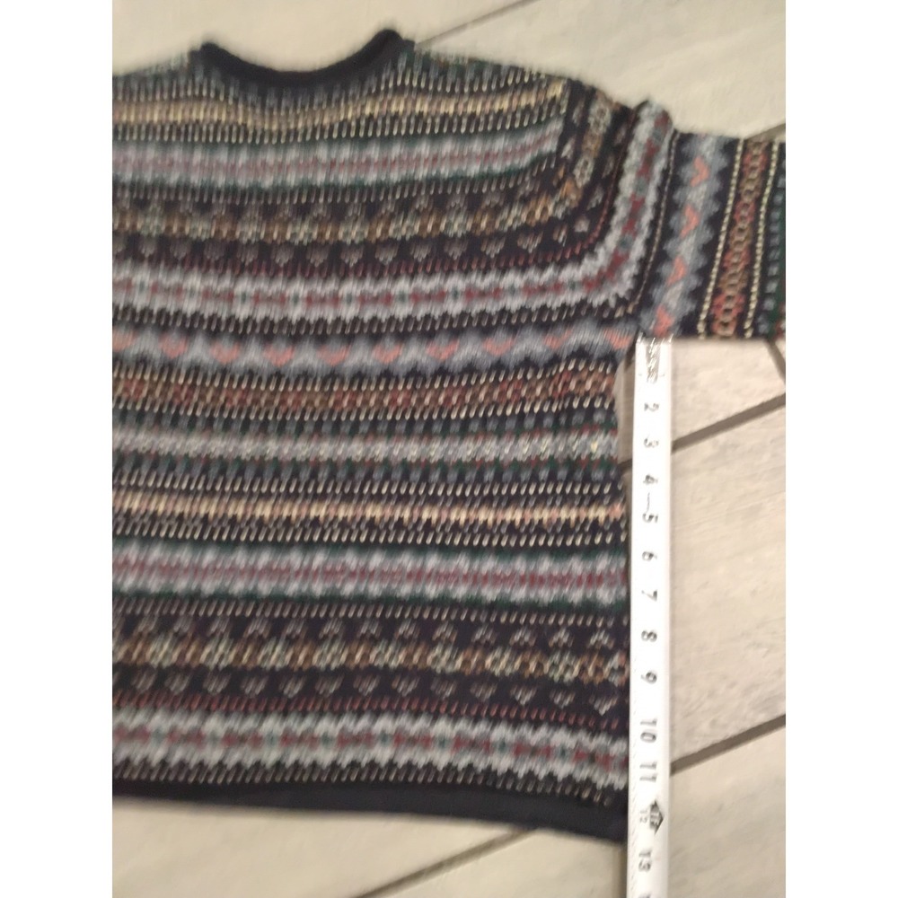 Eddie Bauer Vintage 100% Wool Fair Isle Sweater Womens XS  Multi Knit Pullover - Picture 6 of 6
